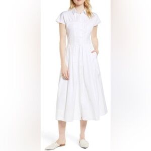 Lewit Cotton Poplin Shirtdress Dress, Size 12